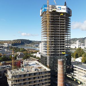 Gleichenfeier beim Großbauprojekt QUADRILL